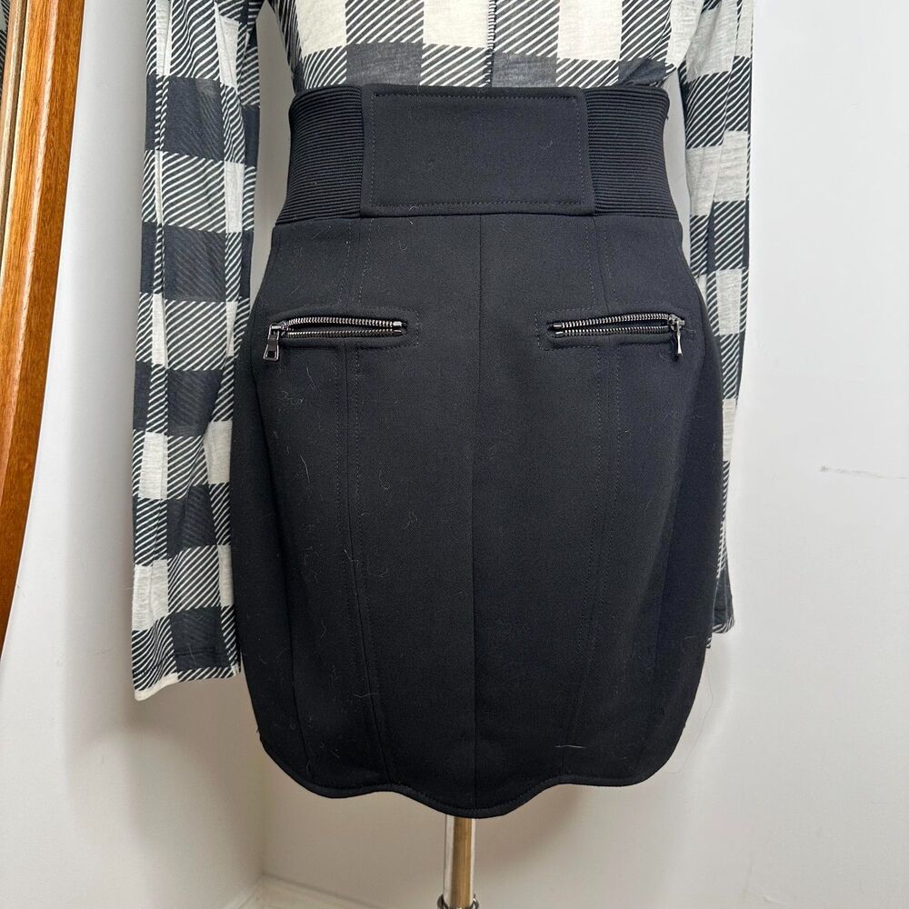 Proenza Schouler mod black mini skirt 60s retro - Picture 11 of 15